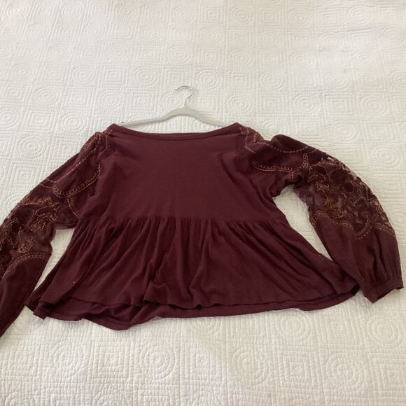 Free People Penny peplum embroidered top size XS - Picture 10 of 16
